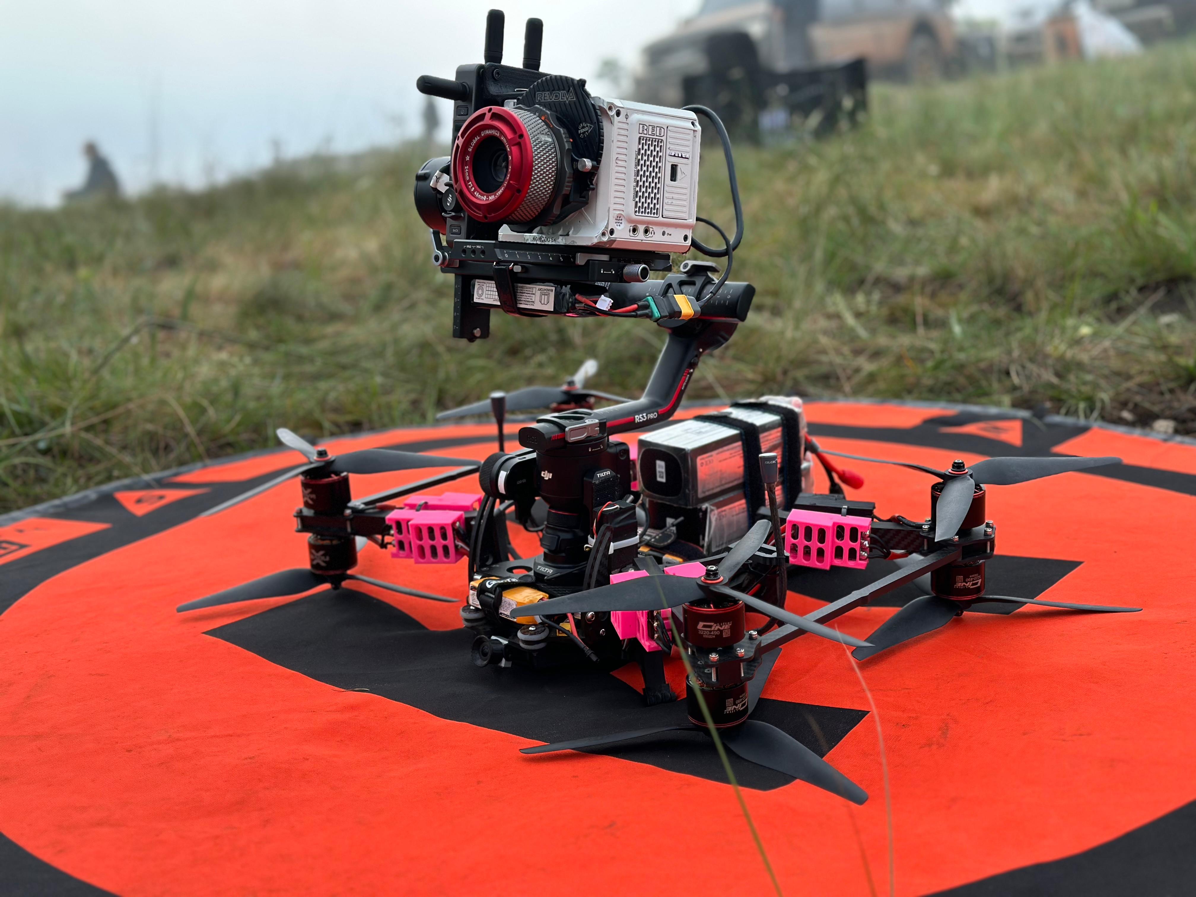 Drone set up on a documentary film shoot in Brazil.