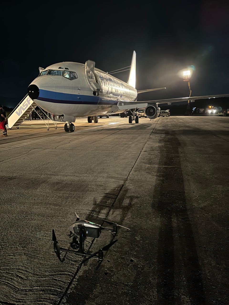 An aerial shoot by a BPS crew member at a regional airport in São Paulo state.