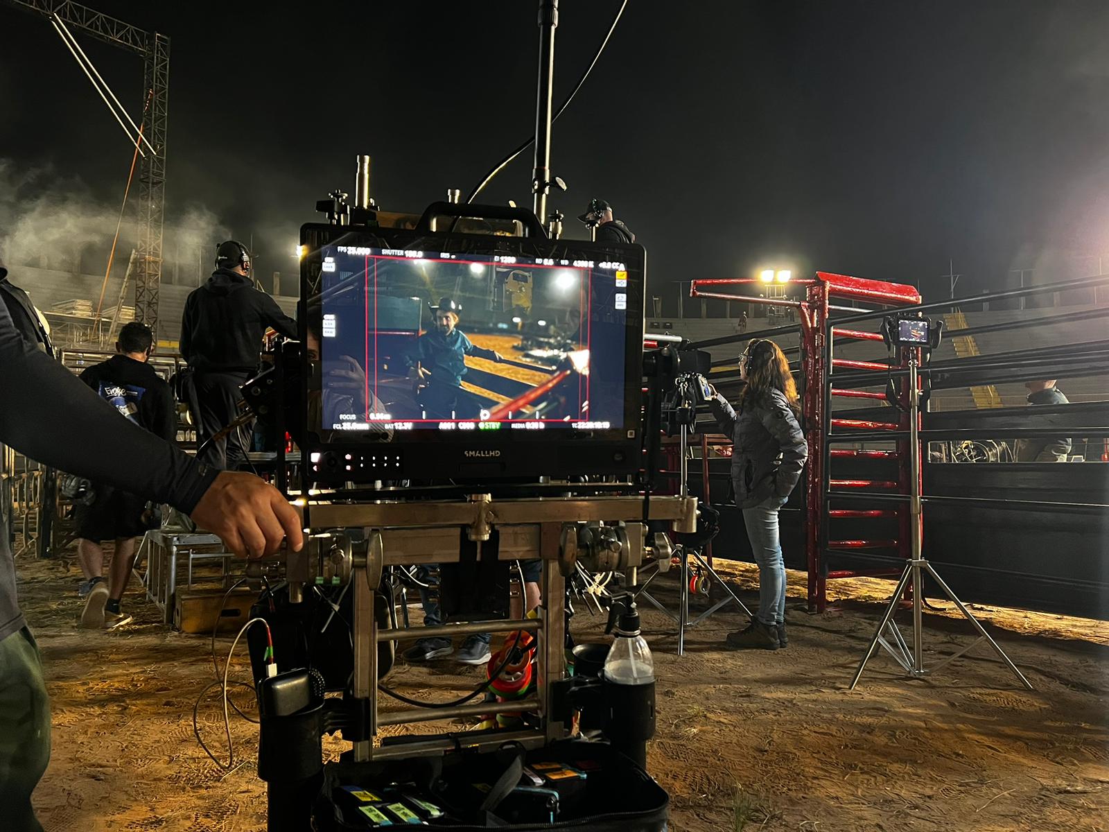 ABrazil Production Services produced nighttime shoot in a rodeo arena for a Turkish commercial shoot near São Paulo for the crypto currency application, BitHero.