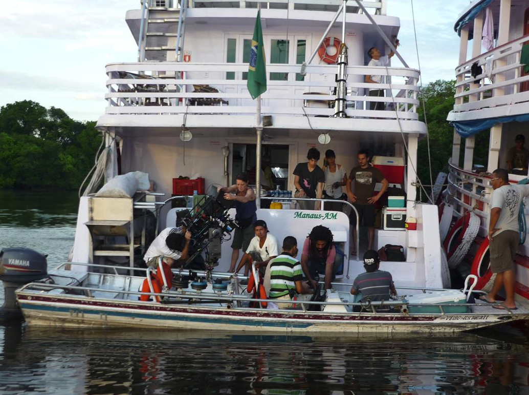 Support boat for one of our film shoots in the Amazon Rainforest.