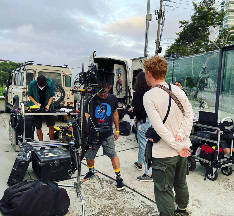 A BPS crew sets up the gear for a shoot in Manaus.