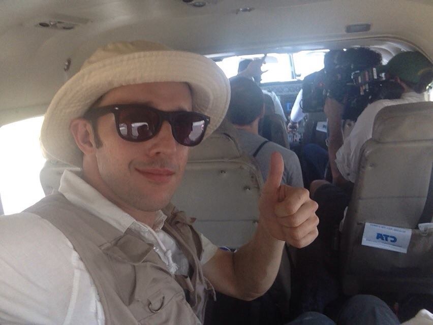 BPS Field producer Thiago Da Costa and film crew inside of a 9-seater Caravan plane heading to remote location in the Amazon to shoot an episode of Netflix's Chef's Table, with Alex Atala.