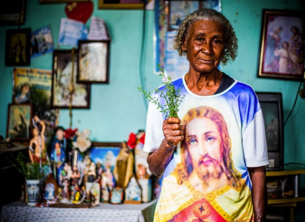 A Brazilian "rezadeira" (faith healer) from the Northeast region of the country.