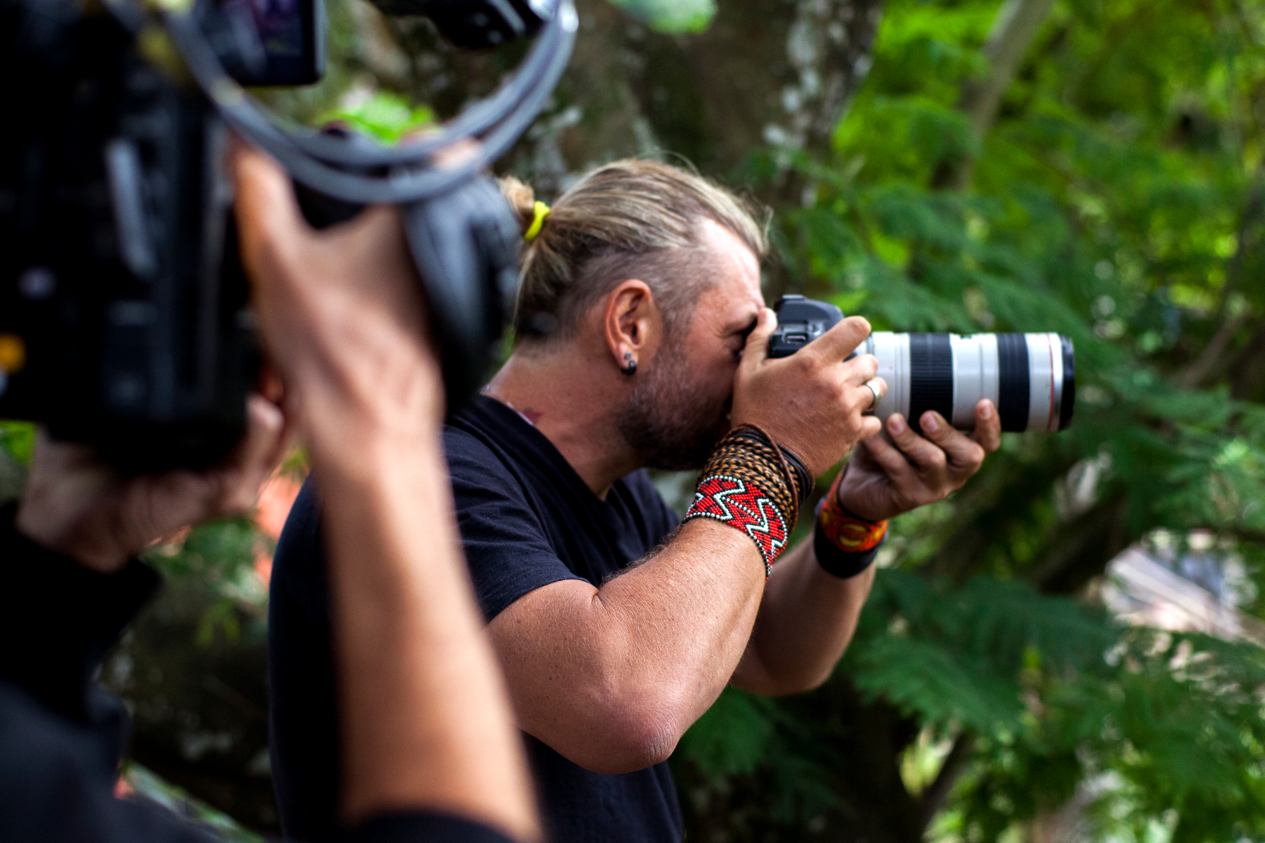 A BPS location scout shoots images of a potential Brazil location for a film shoot.