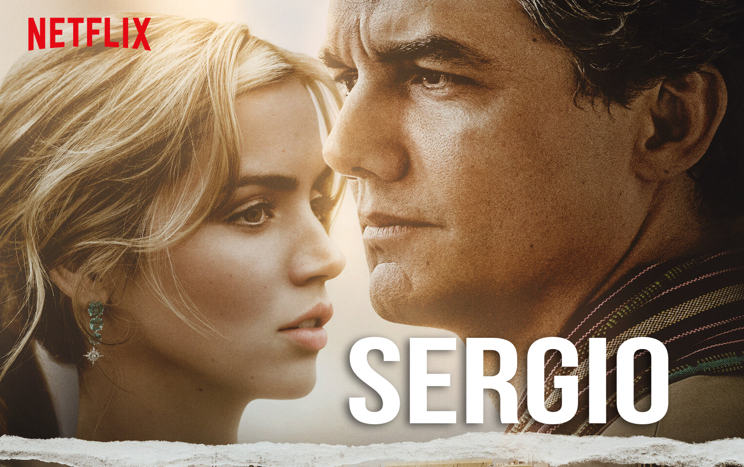 Official Netflix poster art for the film Sergio, about Brazilian UN diplomat Sergio Vieira de Mello