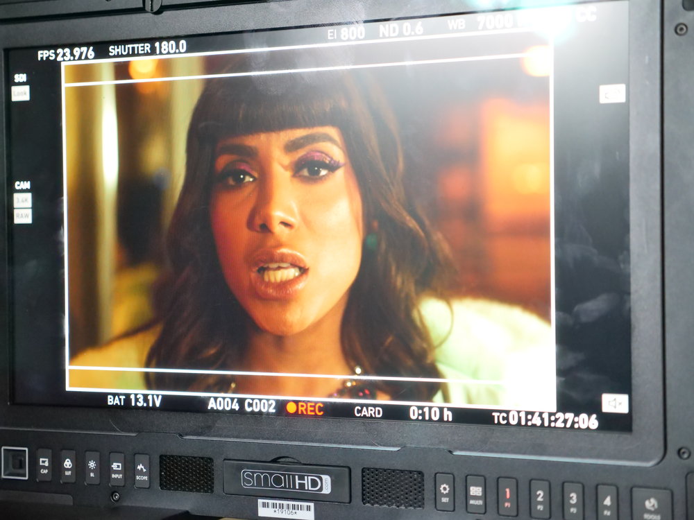 Music video still of Anitta performing, from the Brazil Production Services-produced Kisses album video shoot in Los Angeles